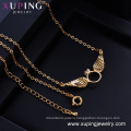 44220 wholesale new arrival jewelry wing shape design pendant 18k gold color environment copper necklace with CZ stone for women